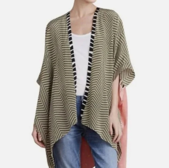 A Peace Treaty For Anthropologie Anahi Kimono Multi Print One Size - Picture 1 of 11